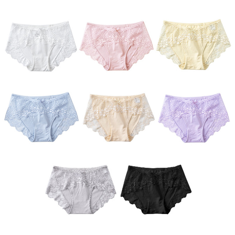 3条内裤女蕾丝性感火辣诱惑中低腰无痕透气纯棉少女日系三角短裤,淘宝优惠券,粉丝福利购,淘宝优惠卷