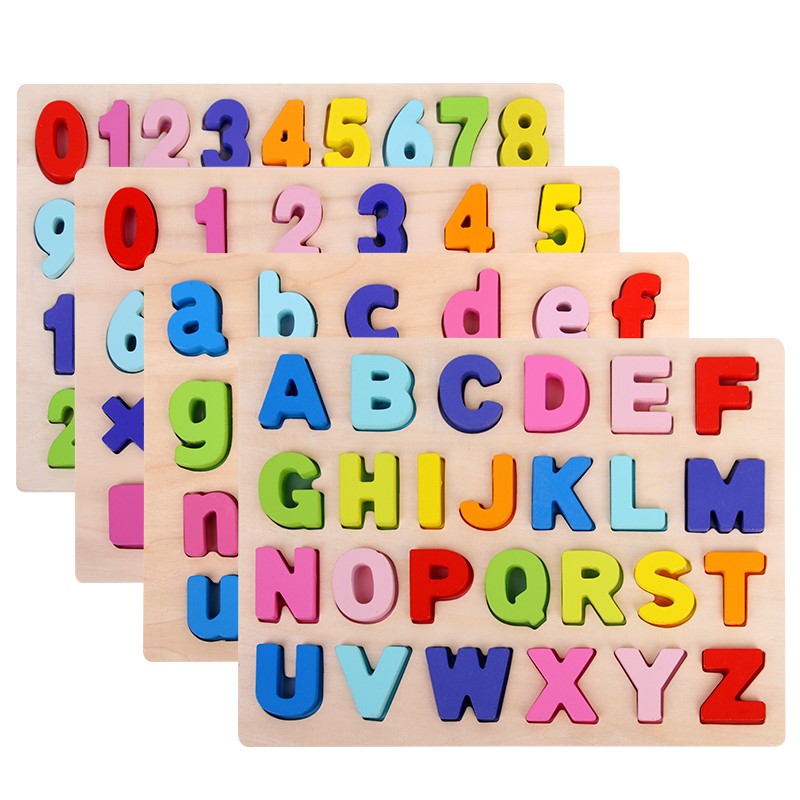 abcd字母玩具木制数字儿童认数拼音26个英文木板拼图积木玩具益智 - 图3