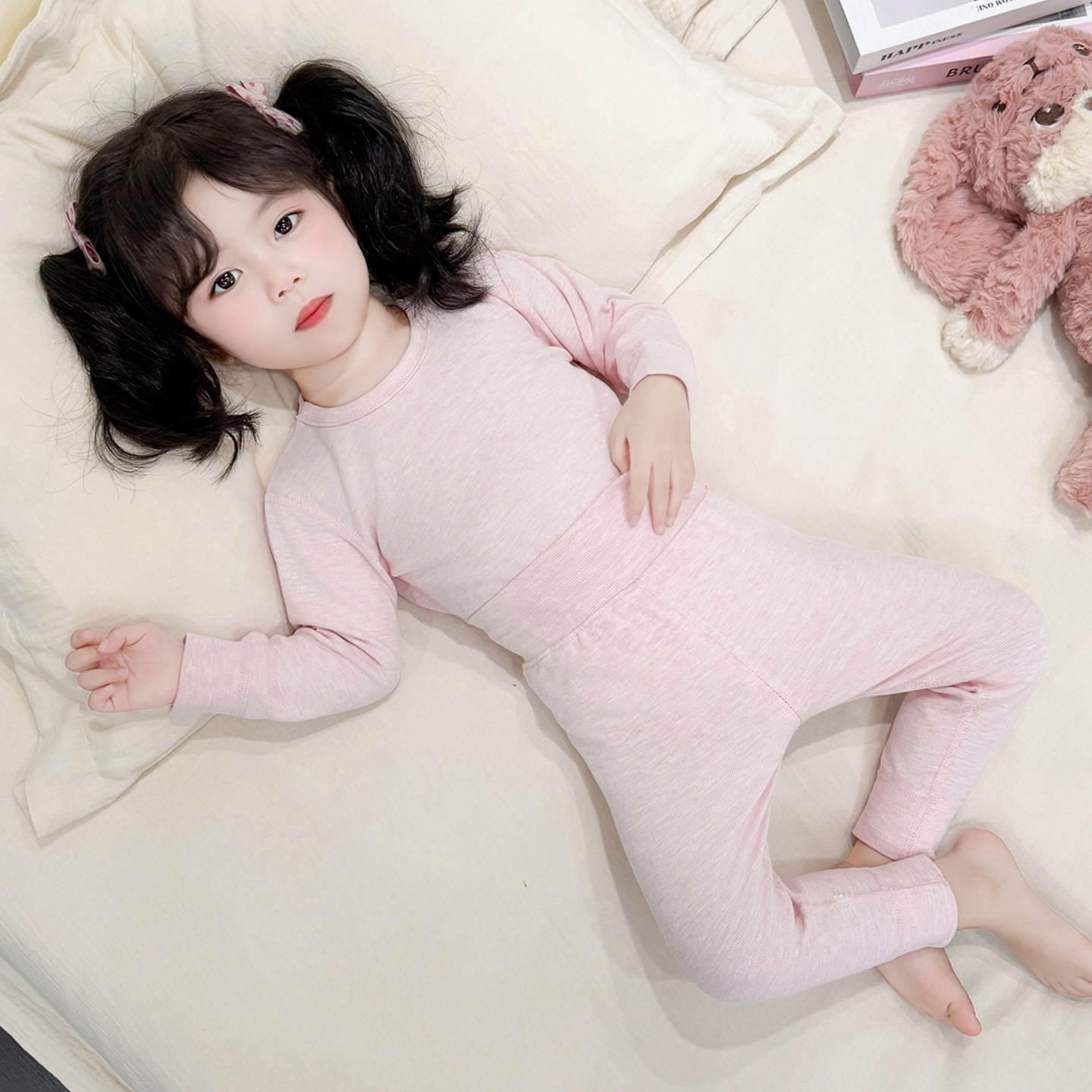 秋冬彩棉儿童无骨高腰护肚内衣套装男童女童纯棉加厚秋衣宝宝秋裤,淘宝优惠券,粉丝福利购,淘宝优惠卷