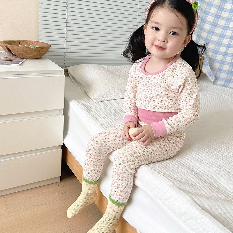 婴儿无骨高腰秋衣宝宝全棉护肚秋裤儿童秋冬保暖内衣女童男孩套装,淘宝优惠券,粉丝福利购,淘宝优惠卷