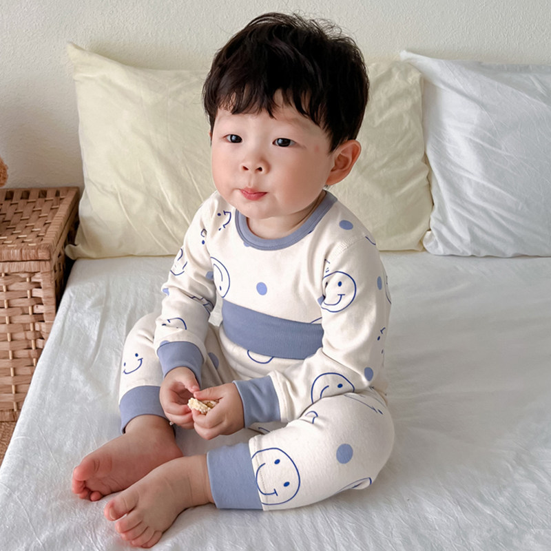 宝宝无骨秋衣秋裤套装纯棉儿童内衣高腰护肚秋冬厚款男童女童睡衣,淘宝优惠券,粉丝福利购,淘宝优惠卷