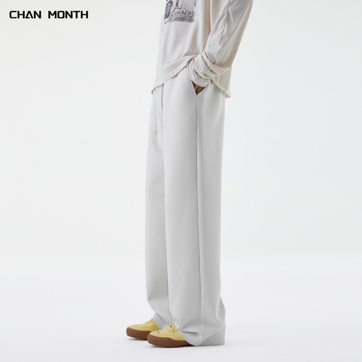 CHAN MONTH秋冬阔腿双面棉休闲裤子男宽松百搭潮牌加绒运动长裤子,淘宝优惠券,粉丝福利购,淘宝优惠卷