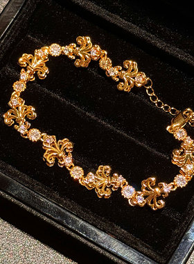 鸢语◆新中式宫廷风鸢尾花叠戴宿命感时尚手链手串轻奢高级感手镯