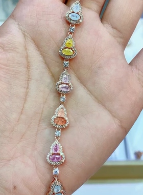 缤纷多巴胺◆胖东来同款葫芦手链轻奢锆石手链礼物设计师款首饰