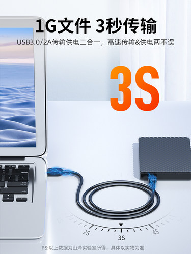 山泽双头usb3.0数据线公对公双公头连接线转传输移动硬盘盒笔记本-图1