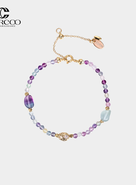 Cercoo/奢蔻水晶幻境系列手链多彩天然石配饰小众设计感手饰品女
