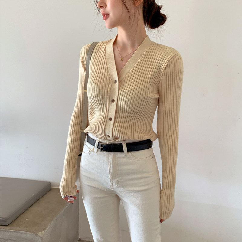 外套春秋2020新款软糯秋装长袖毛衣 少媞毛针织衫