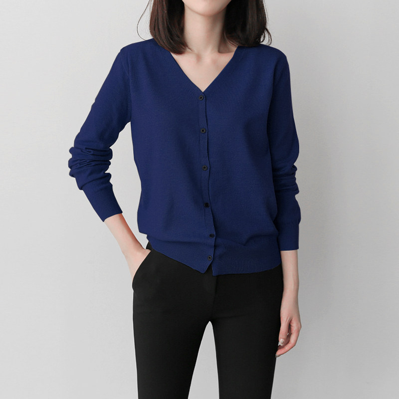 外搭2020新款黑色宽松长袖针织衫 少媞毛针织衫