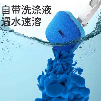 New toilet brush wall-mounted disposable brush head toilet artifact no dead ends set comes with cleaning liquid Ke Jingbai