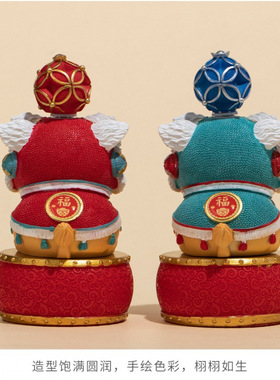 醒狮元素国潮摆件茶桌茶宠装饰