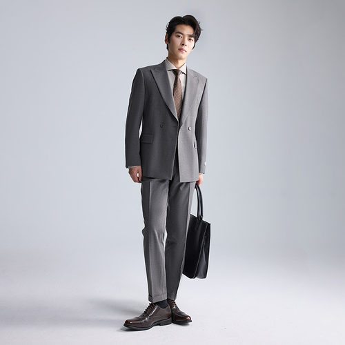 【通勤商旅】利郎青年商务西服套装2026春季两件套时尚修身西装男 - 图2