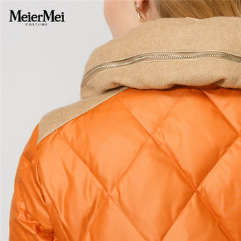 Meiermei Down Jacket ຄົນອັບເດດ: ຂອງແມ່ຍິງ Temperament ລະດູຫນາວອົບອຸ່ນຝ້າຍລົງ Jacket ສັ້ນ