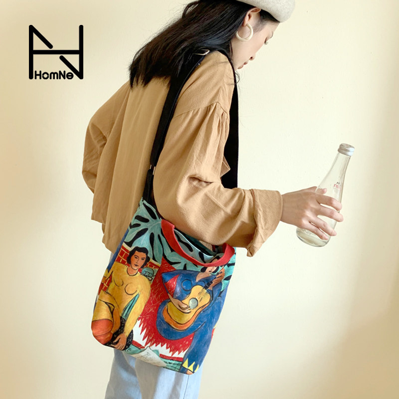 弘娜野兽派艺术家马蒂斯女帆布包包 弘娜女士包袋