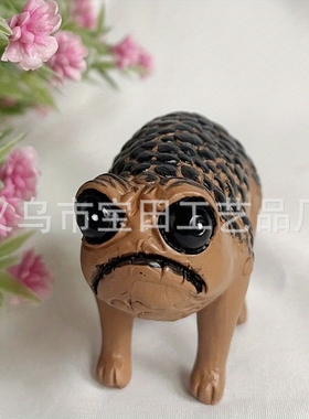 跨境新品 可爱的黑色非洲雨蛙蟾蜍雕像礼物家居摆件装饰 背景摆件