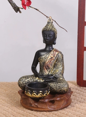 创意东南亚佛像树脂工艺品摆件盘坐佛像桌面工艺品雕像现货批礼物