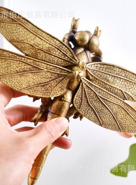 轻奢同款蜻蜓昆虫挂件创意动物翅膀复古壁挂昆虫爱好者的收藏挂饰