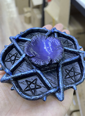 水晶球树脂底座 五星盘球座摆件 居家桌面树脂工艺品摆件饰品