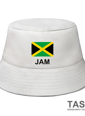 牙买加Jamaica国家青年太阳帽渔夫帽男女防晒帽钓鱼帽子夏设 无界