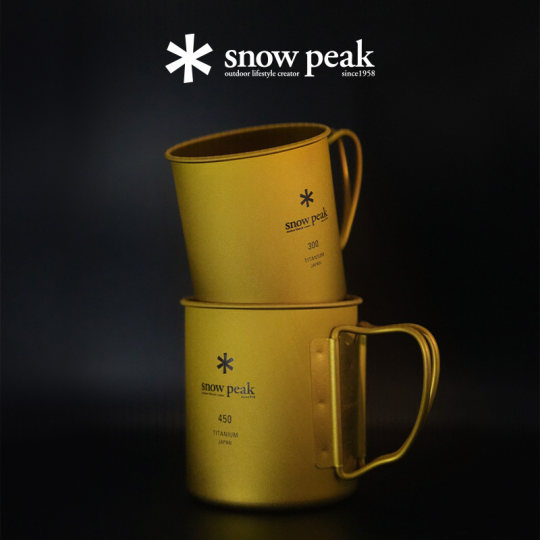 【金色限定款】snowpeak雪峰sp钛杯户外露营单双层水杯MG-142/143