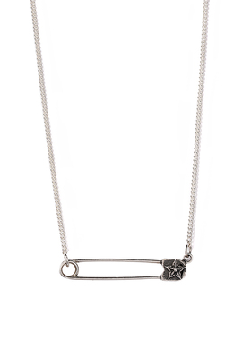 回形针造型项链AARONX925银通用