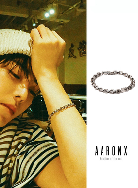 AARONX925银美式做旧手链