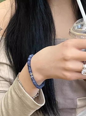 手工制作手链蓝晶石925银通用