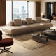 PAULJOHN Villa Living Room Genuine Leather Braided Sofa