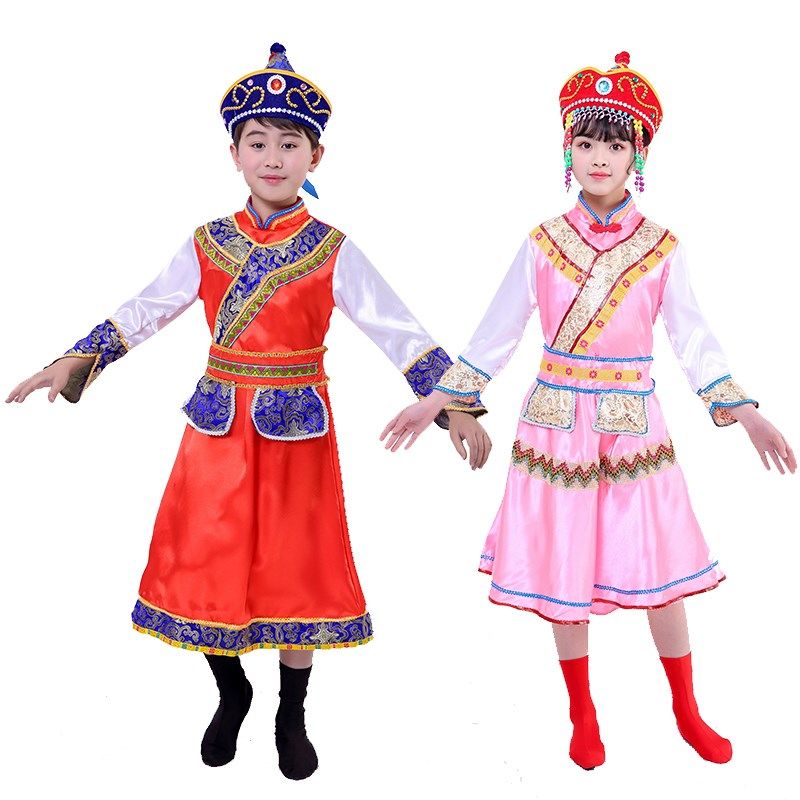 儿童56个男女童少数民族走秀舞蹈服 婷诗媛民族服装/舞台装