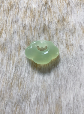 新岫玉吊坠挂件祥云锁天然玉石项链男女款情侣一对岫玉祥云吊坠