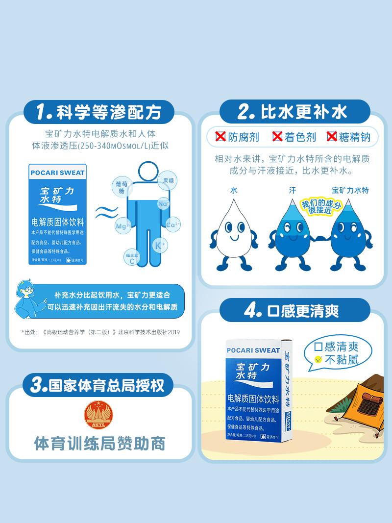 宝矿力水特粉末电解质冲剂补充能量运动健身功能解渴固体饮料儿童 - 图1