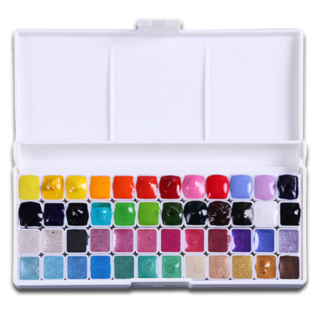 Nail art watercolor pigment mineral pigment metallic color solid pigment repackaged gold powder Chinese painting meticulous calligraphy flower wrapping dye pigment nail art watercolor pigment solid smudge liquid