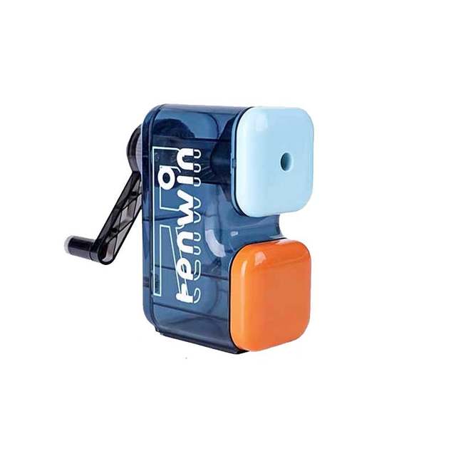 Astronomical hand-crank pencil sharpener, automatic lead feeding pencil sharpener