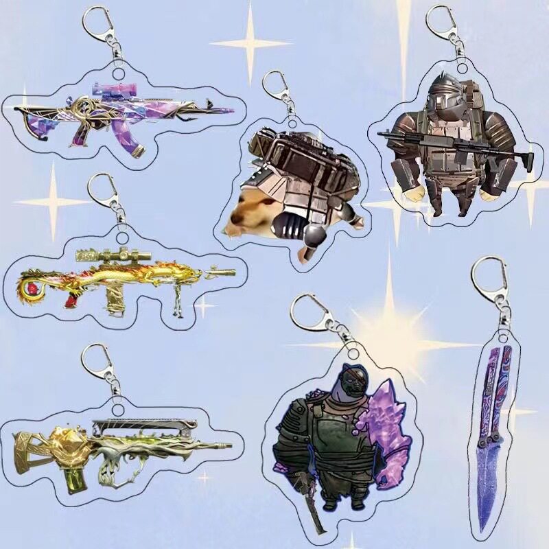 和平精英挂件地铁求生和平精英蝴蝶刀创意亚克力周边钥匙扣书包小挂件圣诞礼物