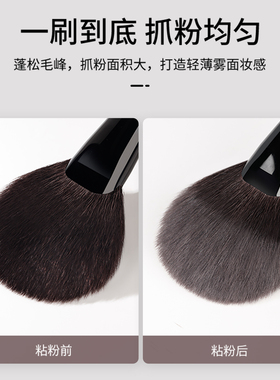 LADES/蓝蒂丝V1扇形散粉定妆刷腮红蜜粉化妆刷子大号蓬松动物毛