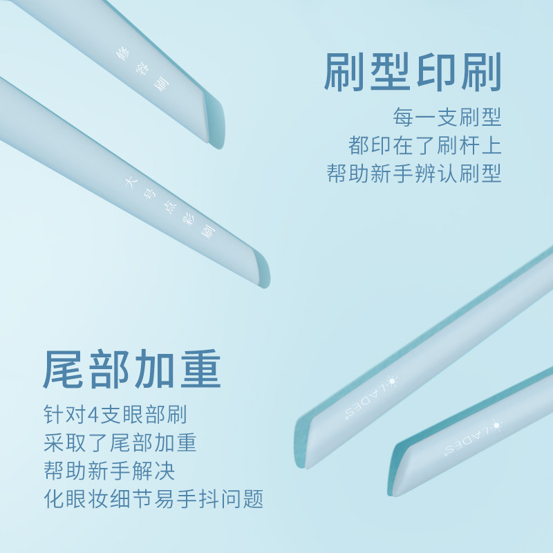 LADES/蓝蒂丝14支长在手上2.0化妆套刷眼影铺色刷动物毛买大送小,淘宝优惠券,粉丝福利购,淘宝优惠卷