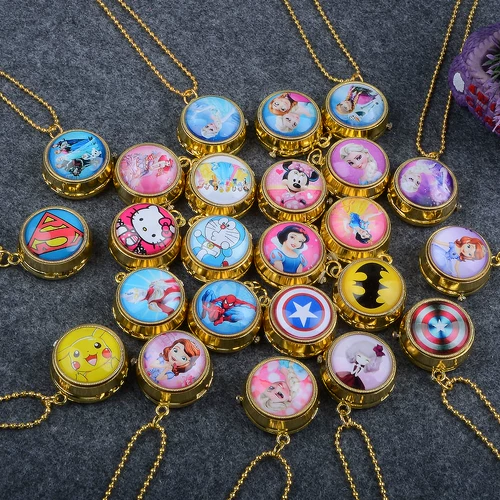 Детские часы для принцессы, мультяшное ожерелье, карманные часы, подвеска, подарок на день рождения