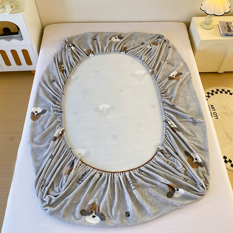 冬季加厚牛奶绒床笠床垫保护套珊瑚绒床罩三件套法兰绒单双防尘套,淘宝优惠券,粉丝福利购,淘宝优惠卷