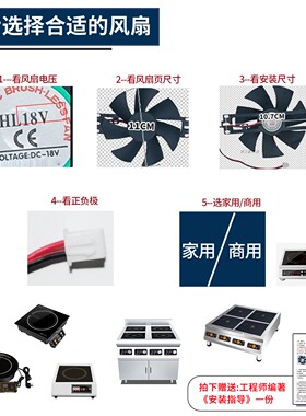 24V纯铜商用电磁炉散热风扇