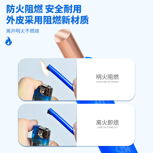 金联宇国标阻燃BV1.5 2.5 4 6平方单股铜芯单塑家装家用电线零剪 - 图1