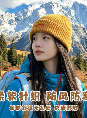 针织帽女川西旅游秋冬季必备毛线帽防风保暖护耳包头帽百搭显脸小
