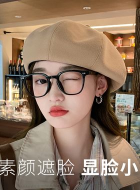 秋冬女大头围显脸小网红款贝雷帽