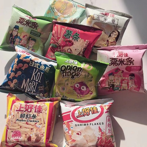 上好佳鲜虾片办公室休闲零食品80后经典怀旧膨化酥脆追剧美味童年 - 图0