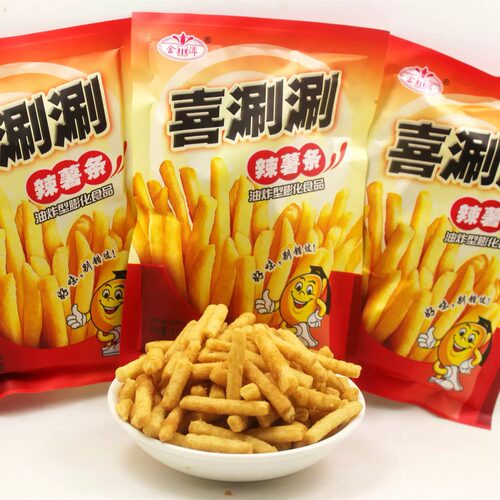 喜涮涮辣薯条加量装薯条薯片油炸膨化零食品休闲宿舍小吃年货 - 图2