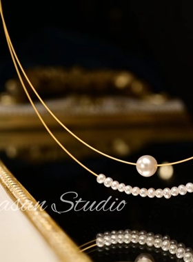 天然淡水珍珠叠戴choker百搭气质