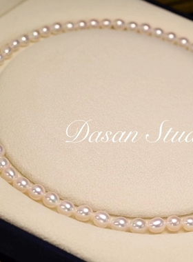 大三手作 午后微光 S925纯银扣头极光淡水AK米珠满串项链女高级感