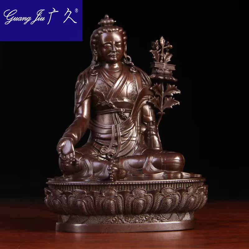 广久普美林巴佛像摆件纯铜藏传 广久摆件