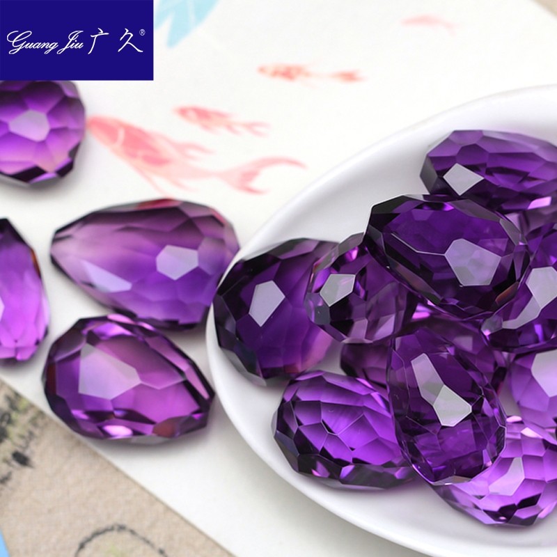 广久天然紫水晶正品紫晶原石1裸石 广久项坠/吊坠