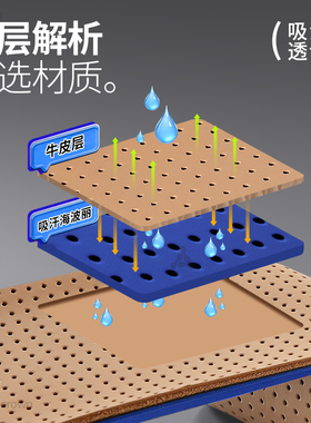 适用于花花公子皮鞋鞋垫真皮牛皮