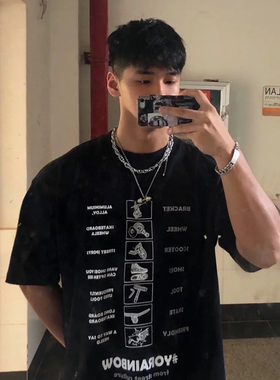 潮牌健身杠铃项链男潮流教练配饰