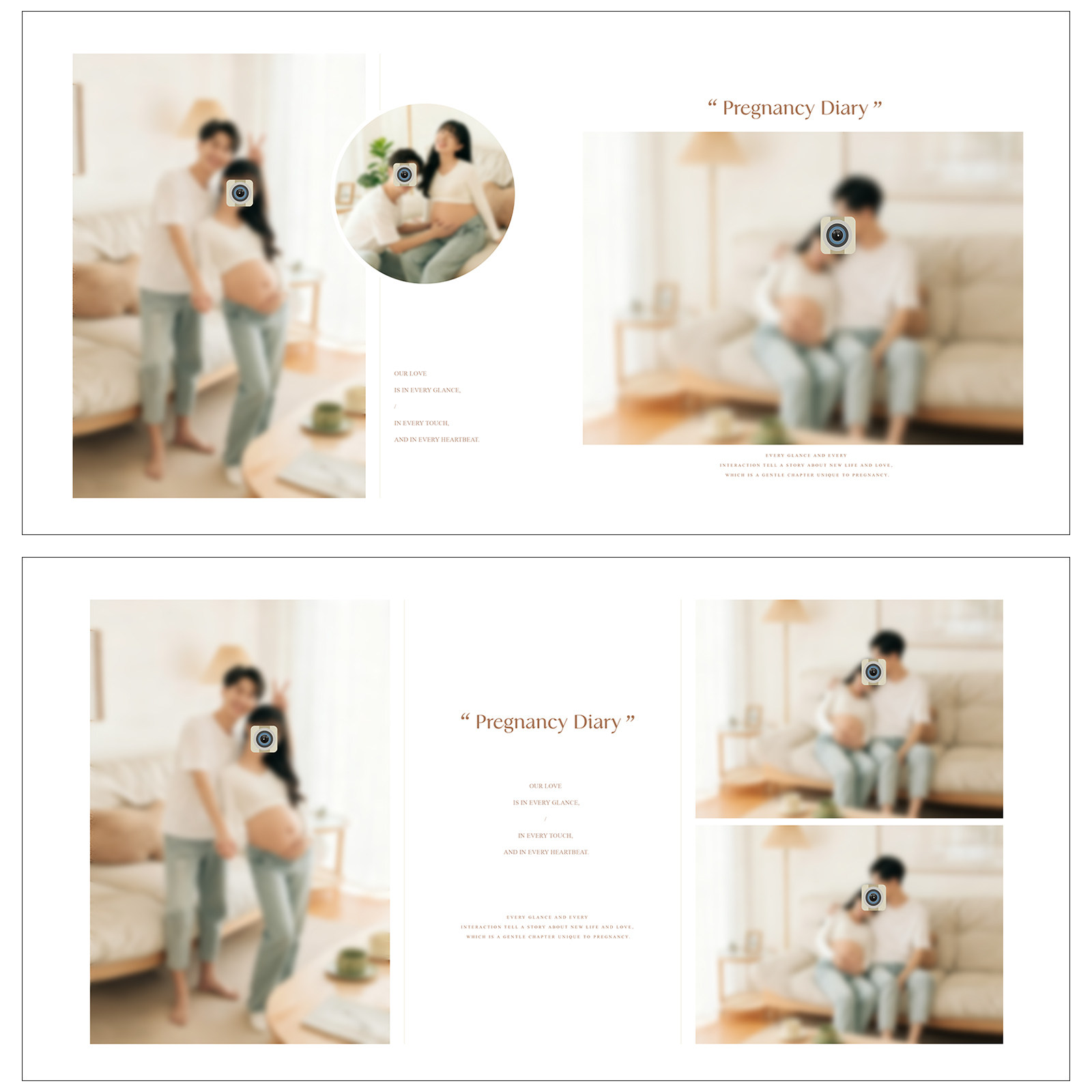 Y21新款居家孕妇写真PSD相册模板孕妈简洁摄影楼排版N8设计素材方,淘宝优惠券,粉丝福利购,淘宝优惠卷